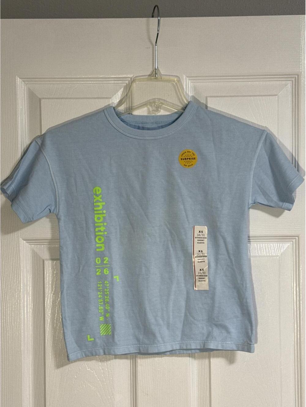 Kids Cat & Jack “Exhibition Summit” Graphic Short‑Sleeve Tee – XS (4/5) New